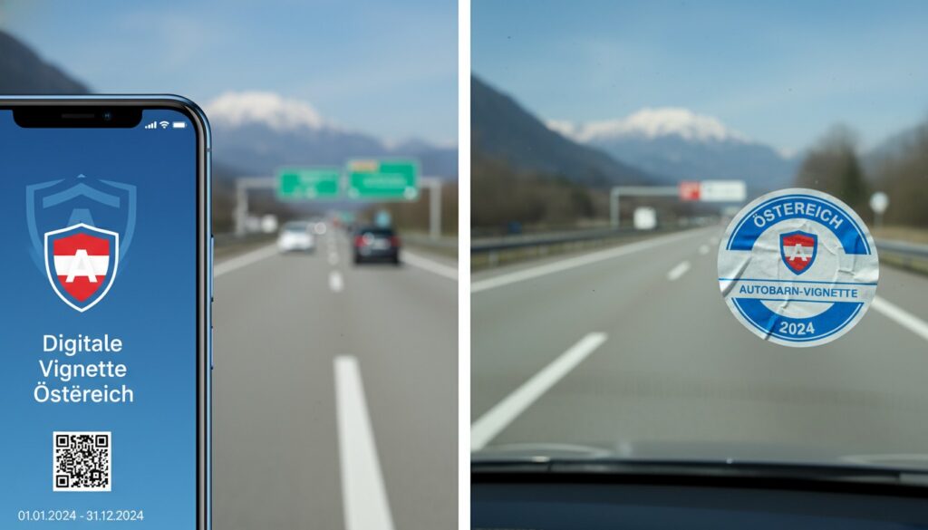 Digitale Vignette vs. Klebevignette: Vor- und Nachteile im direkten Vergleich